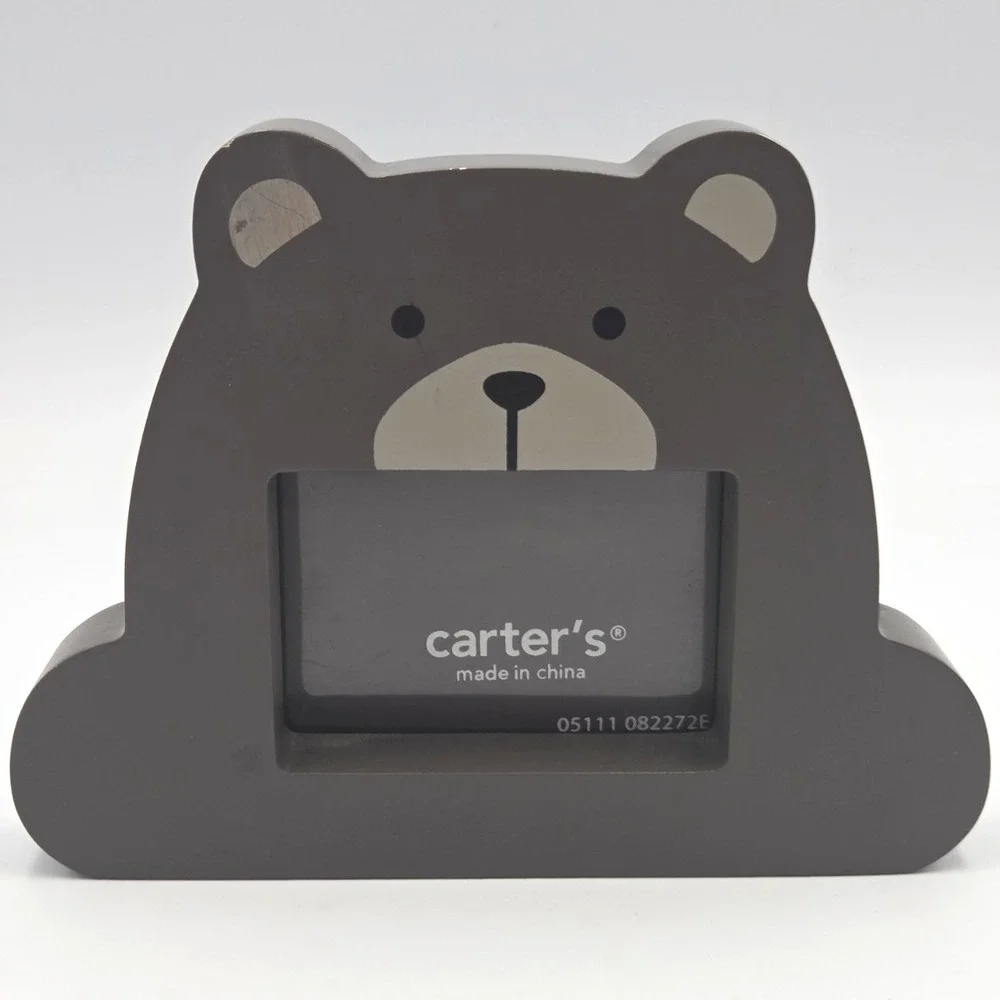 Carter's Gray/Brown Bear Shaped Nursery Picture Frame Unisex